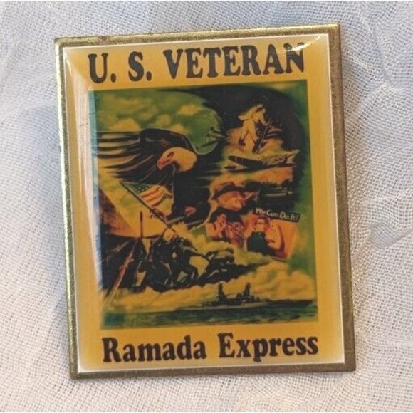 Veteran Pinback USA MN Ramada Express County Service Officer Patriotic Lapel Lot - Picture 3 of 12